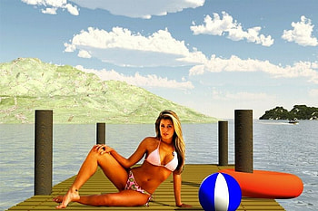 Enjoying-the-Scenery, , hot, beautiful, girl HD wallpaper