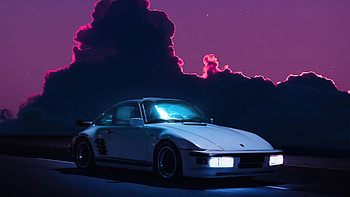 Porsche Outrun, porsche, outrun, synthwave, retrowave, artist, artwork, digital-art HD wallpaper