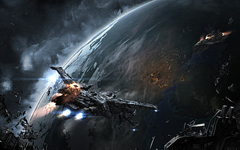 EVE Online, , Gaming art, Planets and spaceships HD wallpaper
