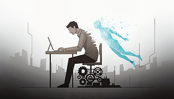 — Digital Muse: Human, Machine & Creative Flow, Programmer, Laptop, AI Art HD wallpaper