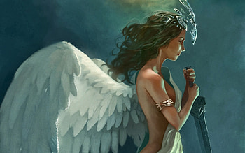 Angel-Art, CG, Angel, Fantasy, Art HD wallpaper