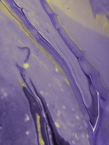 Dynamic abstract art with purple and yellow hues forming fluid patterns. HD phone wallpaper