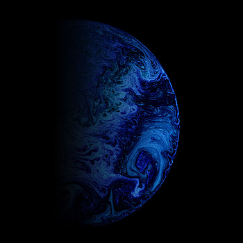 Blue ball, paint, stains HD phone wallpaper