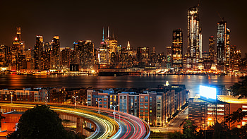 New York City View From New Jersey At Night, new-york, new-jersey, world, city, night HD wallpaper