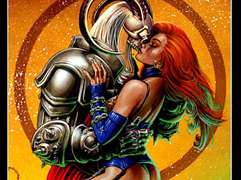 Big Kiss From Dawn, dawn, kissing, linsner, skulls HD wallpaper