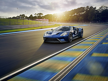 Ford GT Supercar, race trac, on-road HD wallpaper