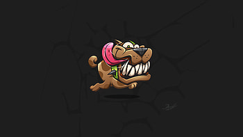 Just A Happy Dog , dog, artist, artwork, digital-art, minimalism, minimalist, artstation HD wallpaper
