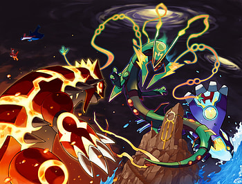 Pokemon Mega Rayquaza , Shiny Mega Rayquaza HD wallpaper