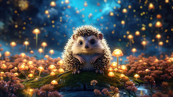 Hedgehog Cute, hedgehog, animals, cute, ai, artist, artwork, digital-art HD wallpaper