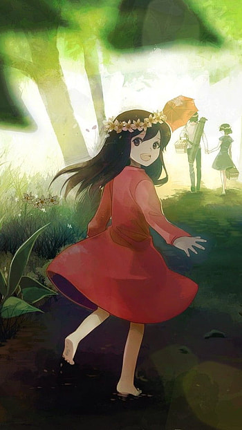 Ame yuki, ame, yuki, wolf children, anime HD phone wallpaper