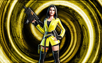 Yellowjacket, yellow grunge background, Fortnite, vortex, Fortnite characters, Yellowjacket Skin, Fortnite Battle Royale, Yellowjacket Fortnite HD wallpaper