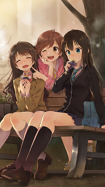 Anime Best Friends, Fun, Friends HD phone wallpaper