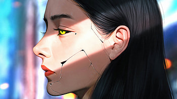 Depth, cyborg, artist, artwork, digital-art, artstation HD wallpaper