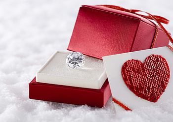 Snow, Love, Box, Heart, Diamond HD wallpaper