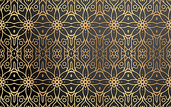 Texture, golden, flower, paper, pattern HD wallpaper