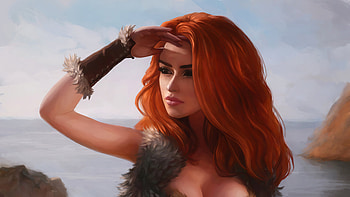 Barbarian Fantasy Girl , fantasy-girls, barbarian, artist, artwork, digital-art, artstation HD wallpaper
