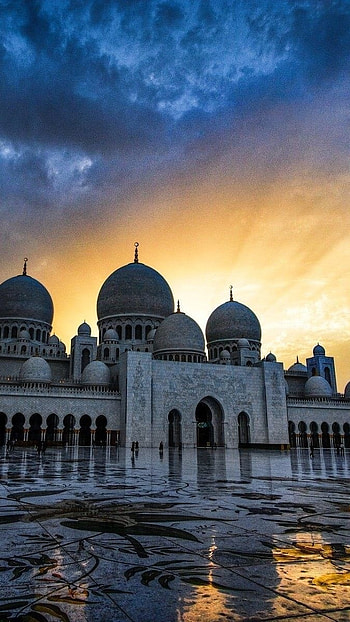 Islamic, Sunset, Mosque Background HD phone wallpaper