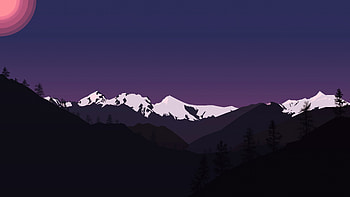 Minimalism Scenery Of Mountains, minimalism, minimalist, mountains, artist, artwork, digital-art, artstation HD wallpaper