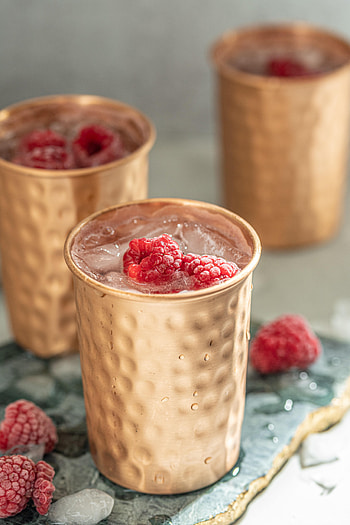 Food, Ice, Raspberry, Drink, Beverage, Glasses, Cocktail HD phone wallpaper