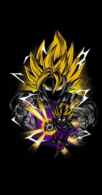 Goku, electric blue, art HD phone wallpaper