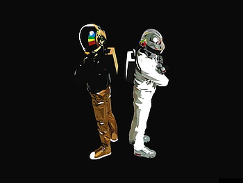 Daft Punk EDM Minimalism, daft-punk, minimalism HD wallpaper