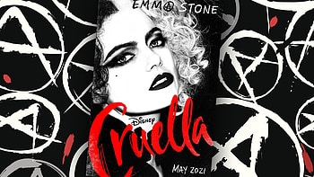 Cruella (2021), afis, white, black, poster, disney, actress, face, cruella, emma stone HD wallpaper