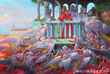 Angels, angel, fantasy, art, feng wei, frumusete HD wallpaper