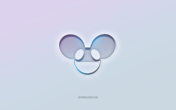 Deadmau5 logo, cut out 3d text, white background, Deadmau5 3d logo, Deadmau5 emblem, Deadmau5, embossed logo, Deadmau5 3d emblem HD wallpaper