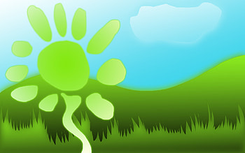 Little Kids Flower, kid, green, flower HD wallpaper