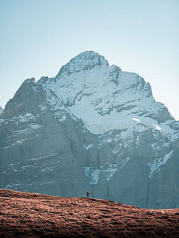 Nature, Mountain, Vertex, Top, Human, Person, Loneliness HD phone wallpaper