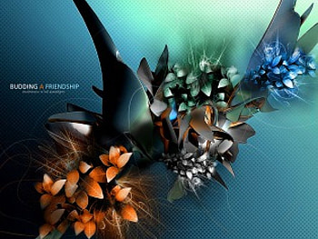 Cool Smash Flowers, colourful, smash flowers, 3d HD wallpaper