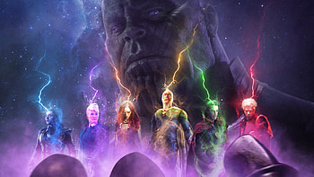 Thanos vs Avengers HD wallpaper