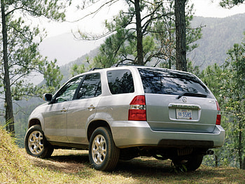 Auto, Nature, Acura, Cars, Forest, Jeep, Back View, Rear View, Silver Metallic, Mdx HD wallpaper