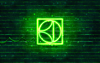 Electrolux green logo, , green brickwall, Electrolux logo, brands, Electrolux neon logo, Electrolux HD wallpaper