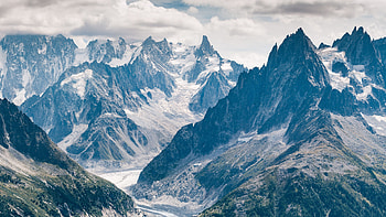 Chamonix charm, Majestic glaciers, Alpine grandeur, Untouched beauty HD wallpaper