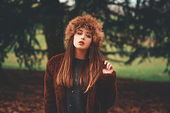 Women Winter Outdoors, girls, outdoors, model HD wallpaper