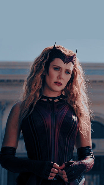 Scarlet Witch, Scarlet Witch lockscreen, Marvel superhero, Marvel women HD phone wallpaper