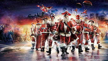Christmas superheroes HD wallpaper