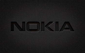 Nokia carbon logo, , grunge art, carbon background, creative, Nokia black logo, brands, Nokia logo, Nokia HD wallpaper