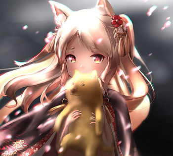 Cute, blonde, anime girl, yuudachi, azur lane HD wallpaper