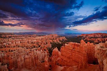 Nature, Sunset, Clouds, Canyon, Bryce Canyon HD wallpaper