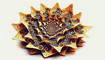 Hypnotic Fractal Nacho Spiral, nachos, fractal, artistic, sculpture, Abstract HD wallpaper