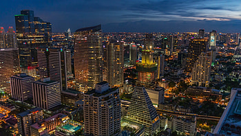 Night cityscape, Thailand skyline, Urban landscape, City in resolution HD wallpaper