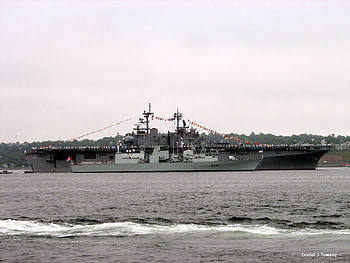 Queen Doing Naval Review in Halifax Harbour, navy vessels, internation naval review 2010, uss wasp l 1, hmcs 340 st johns HD wallpaper