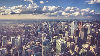 Cityscape, Toronto Skyline HD wallpaper