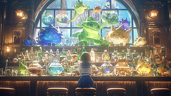Potion Shop, cute, creature, Anime, anime girl, potion, cute anime HD wallpaper