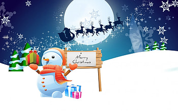 Snow Man, Man, Santa, Christmas, Snow HD wallpaper