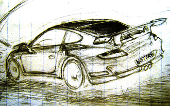 Porsche 911 GT3 RS sketch, sketch, porsche, 911 HD wallpaper