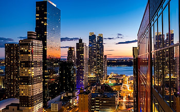 New York sunset, Architecture and cityscape, Evening beauty, Urban atmosphere HD wallpaper