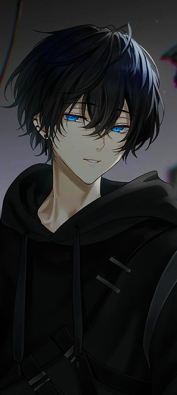 Anime Boy, handsome, game, Hero, blue-eyes, manga, agile, dark-hair, slime HD phone wallpaper
